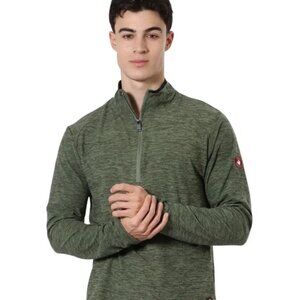 Canada Weather Gear Basic 1/4 Zip Long Sleeve Top Sz M